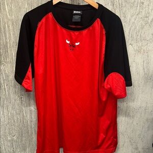NBA Chicago Bulls Red and Black Men's Short Sleeve Shirt XL